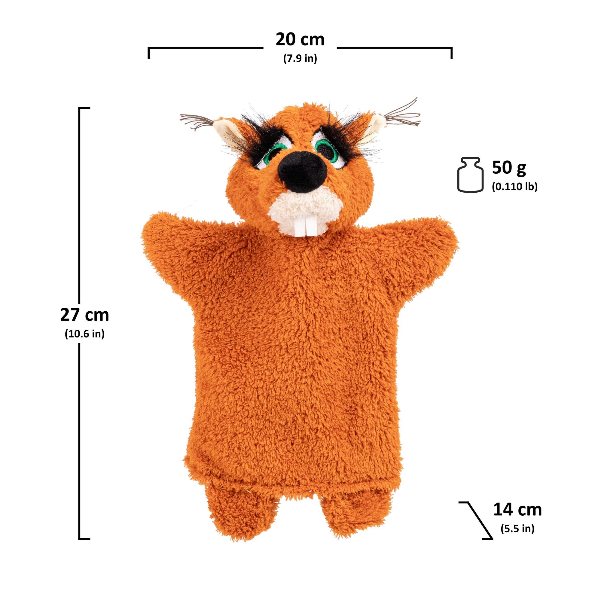 Handpuppe Eichhörnchen 27 cm, 20410A