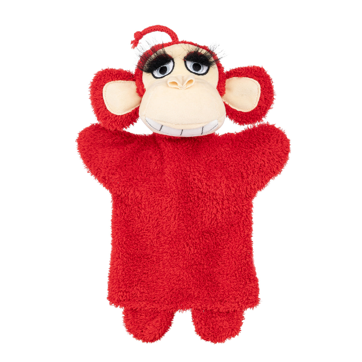Hand Puppet Ape 28 cm, Red