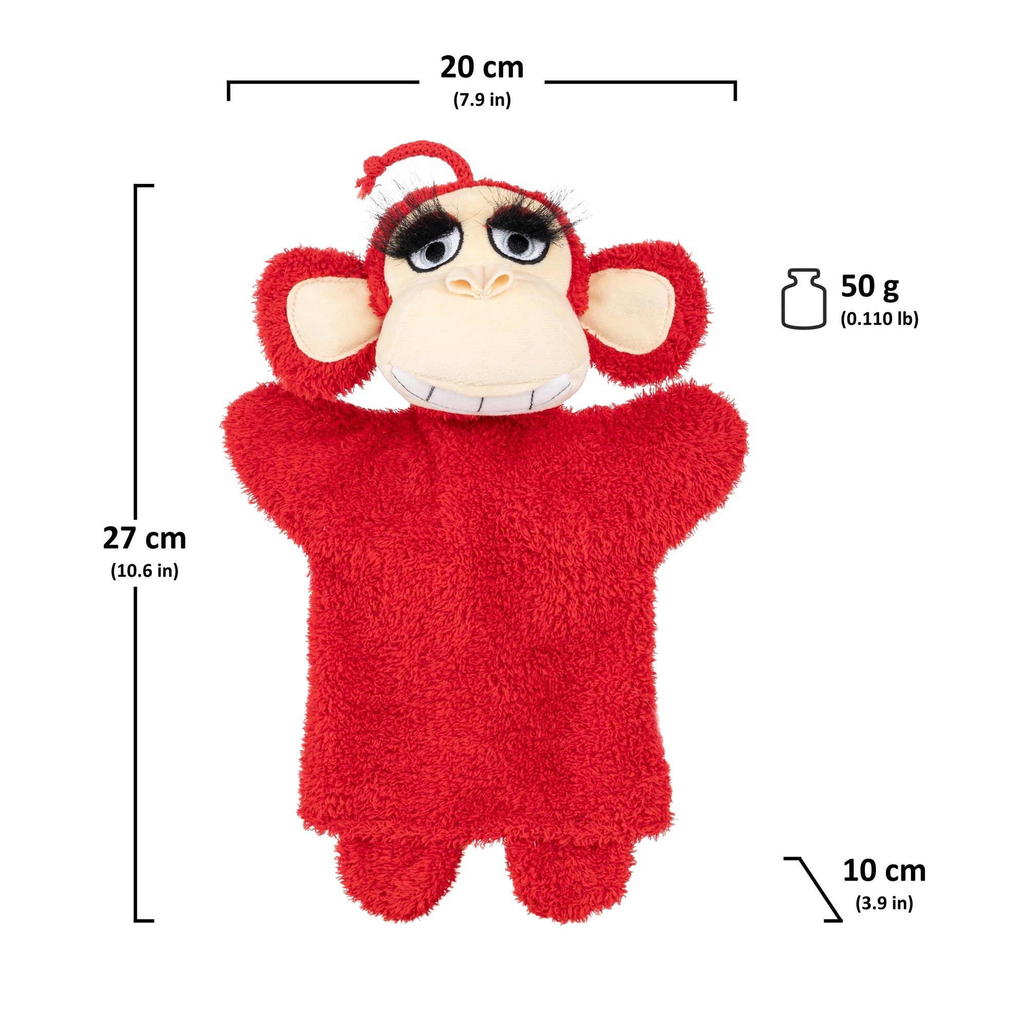 Maňásek na ruku Opice 31 cm