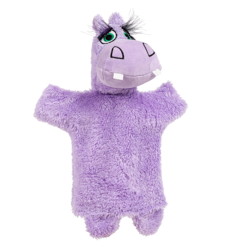 Hand Puppet Hippo 31 cm, Purple Hand Puppet - Pintado & Lacado