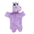 Hand Puppet Hippo 31 cm, Purple Hand Puppet - Pintado & Lacado