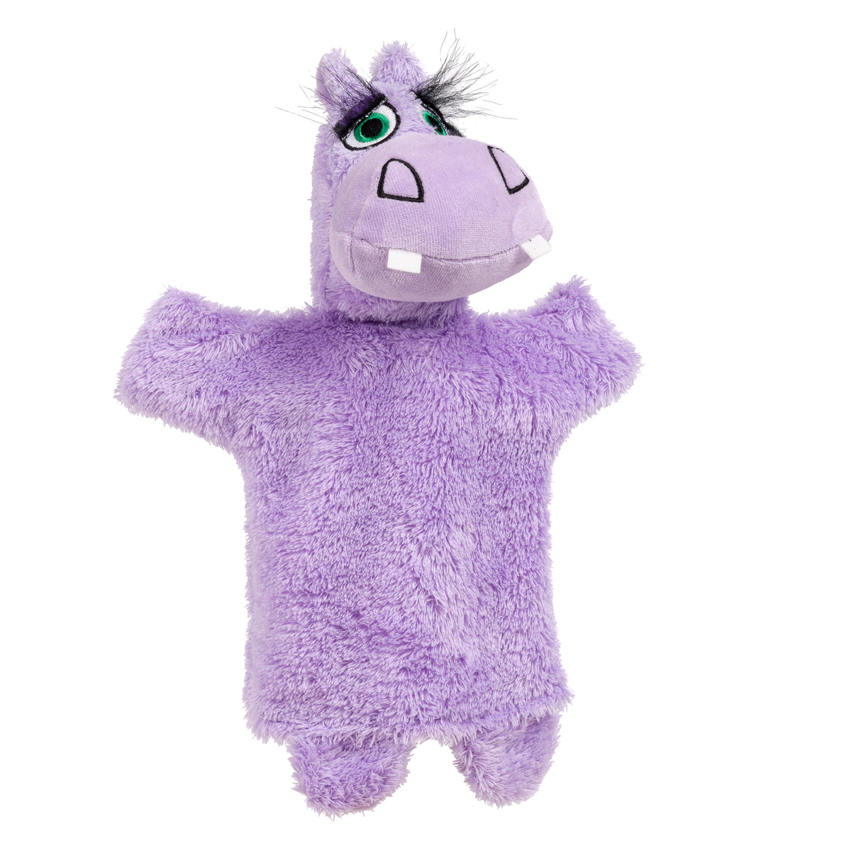 Hand Puppet Hippo 31 cm, Purple Hand Puppet - Pintado & Lacado