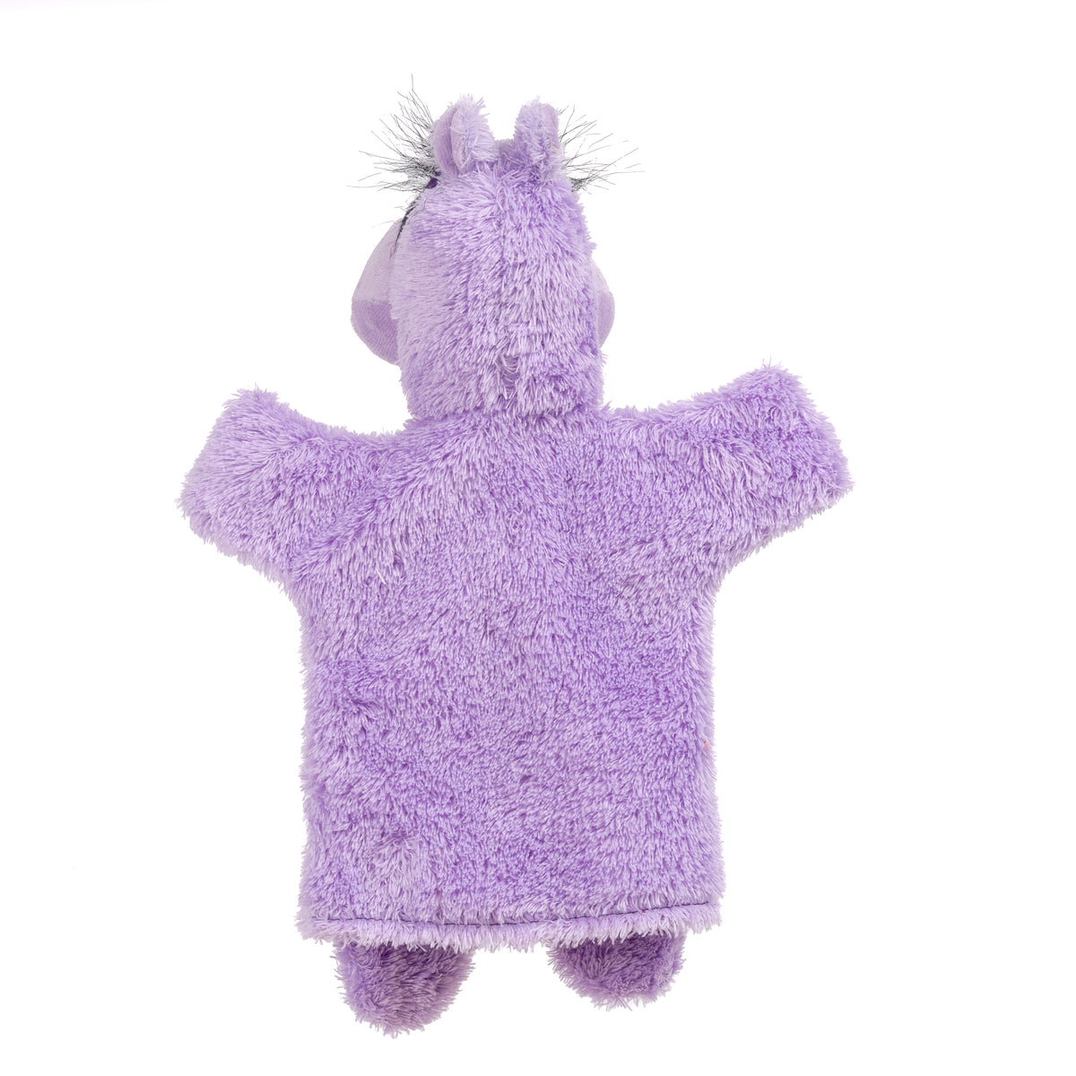 Hand Puppet Hippo 31 cm, Purple Hand Puppet - Pintado & Lacado