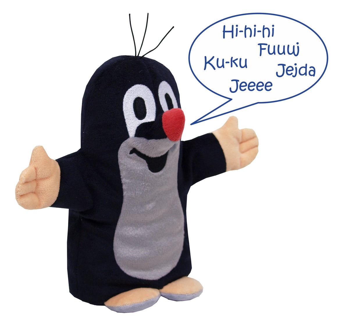 Hand Puppet The Little Mole Speaking 21 cm, Black