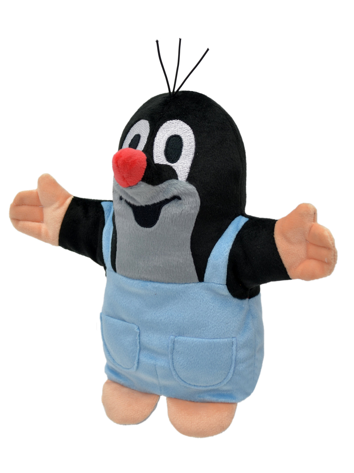 Hand Puppet The Little Mole with Pants 20 cm, Black / Blue Hand Puppet - Pintado & Lacado
