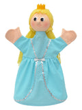 Hand Puppet Princess 36 cm, Blue Hand Puppet - Pintado & Lacado