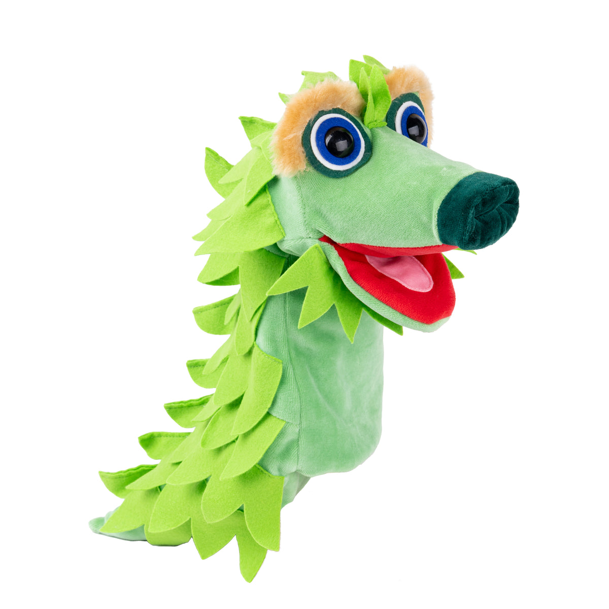 Hand Puppet Dragon Lalobe (Kasperl & Pezi) 12 cm, Green Hand Puppet - Pintado & Lacado
