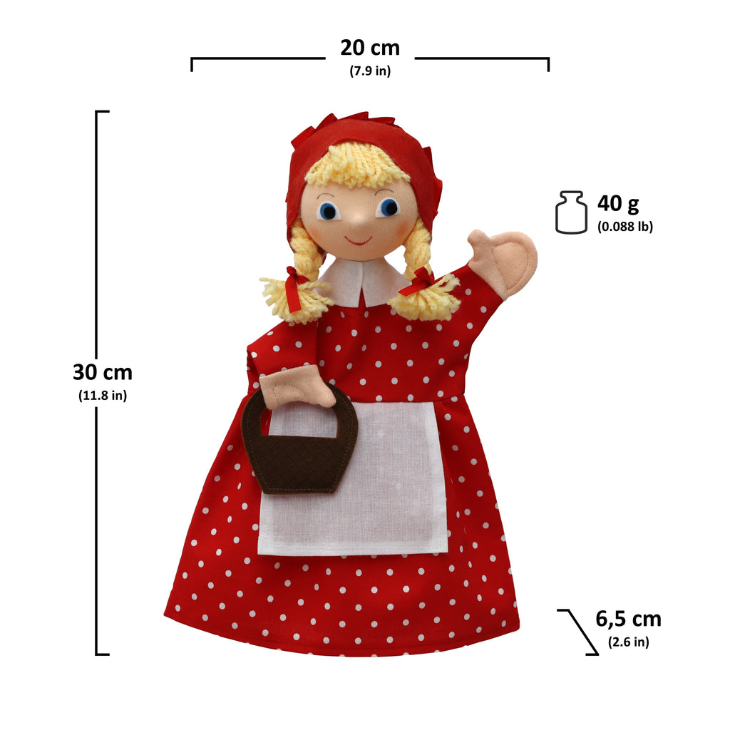 Maňásek na ruku Karkulka s copy 30 cm