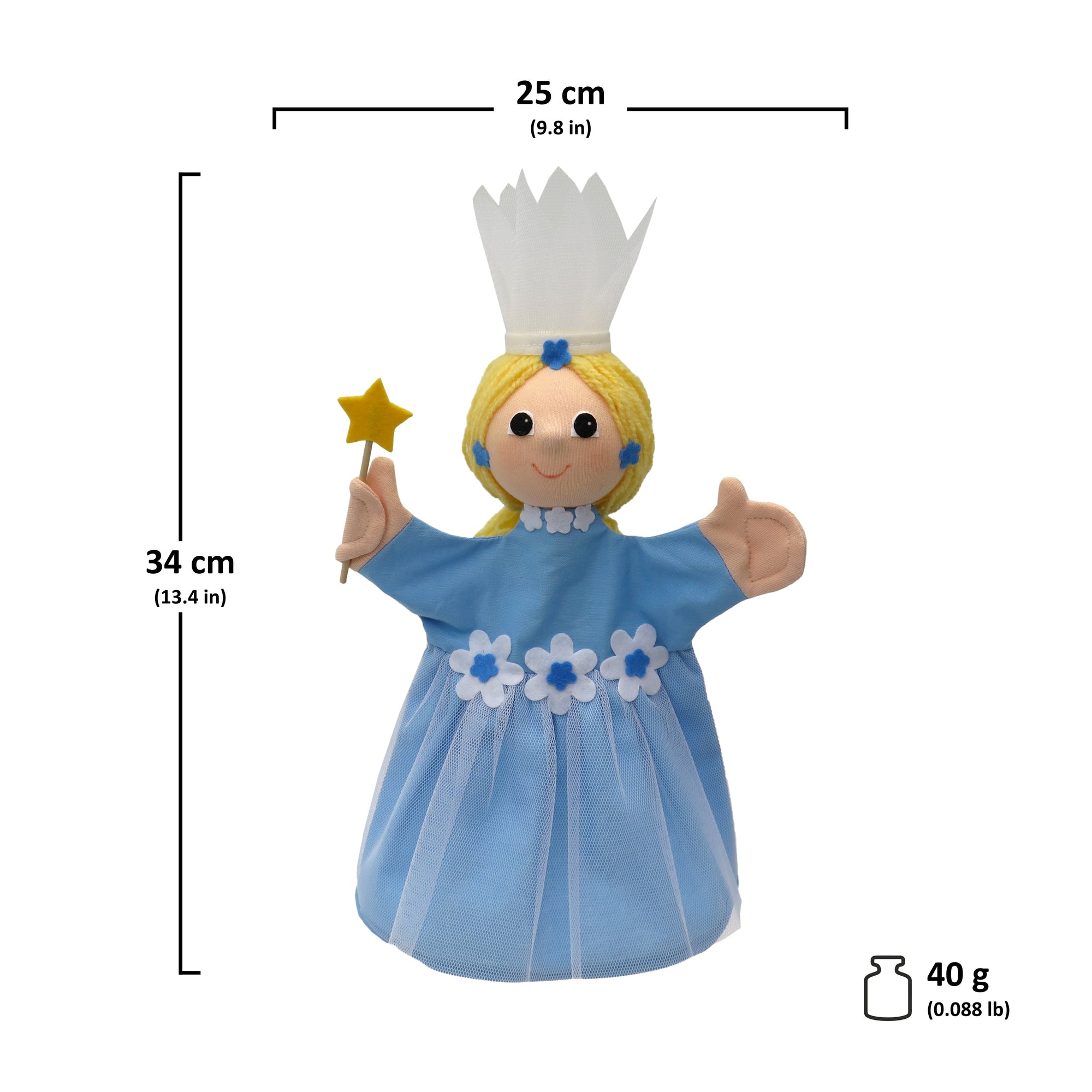 Maňásek na ruku Víla 34 cm