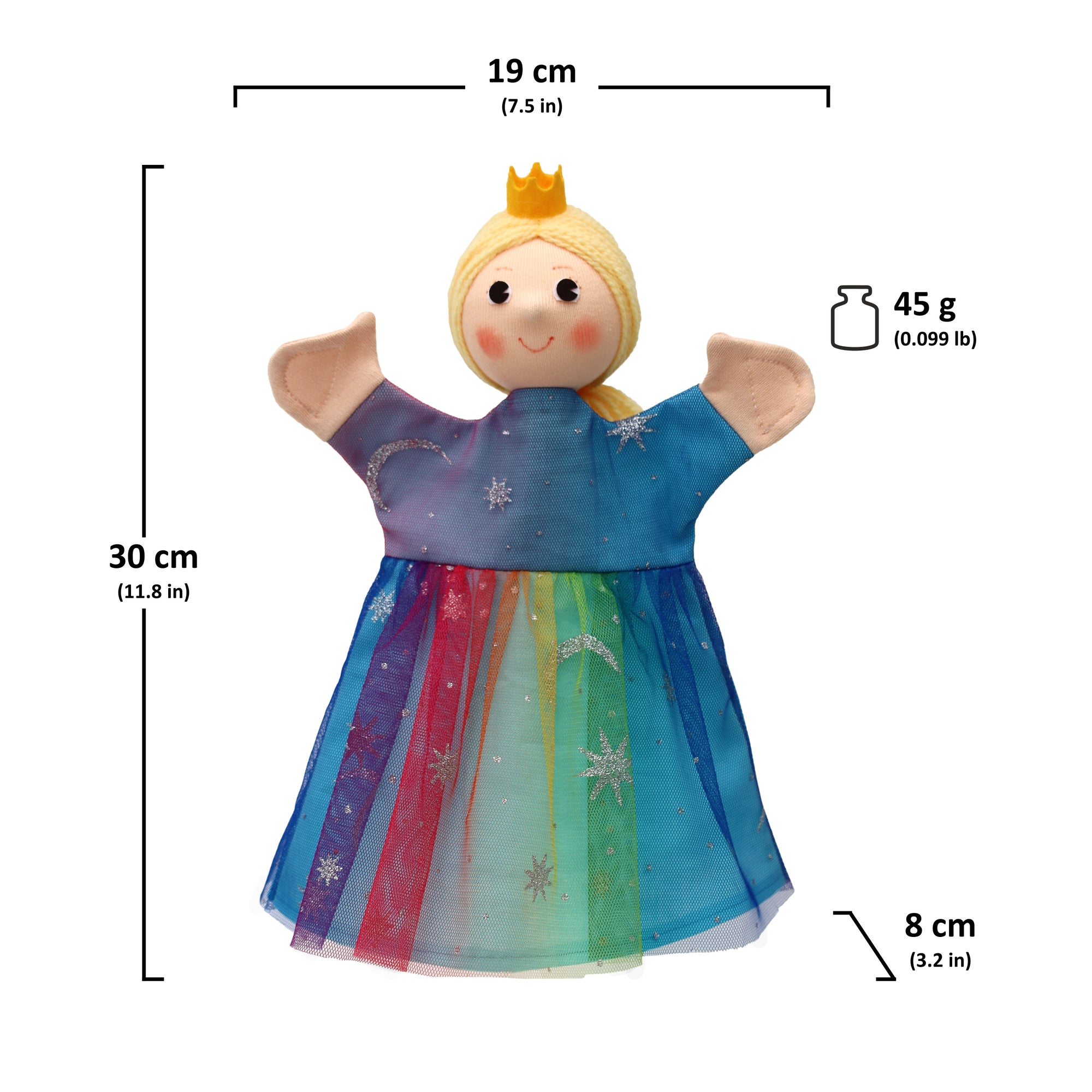 Handpuppe Prinzessin 30 cm, 22096C