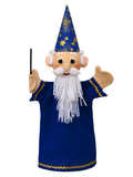 Hand Puppet Magician Wizard 36 cm, Multicolour Hand Puppet - Pintado & Lacado