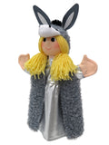 Hand Puppet Donkey & Princess 35 cm, Multicolour Hand Puppet - Pintado & Lacado