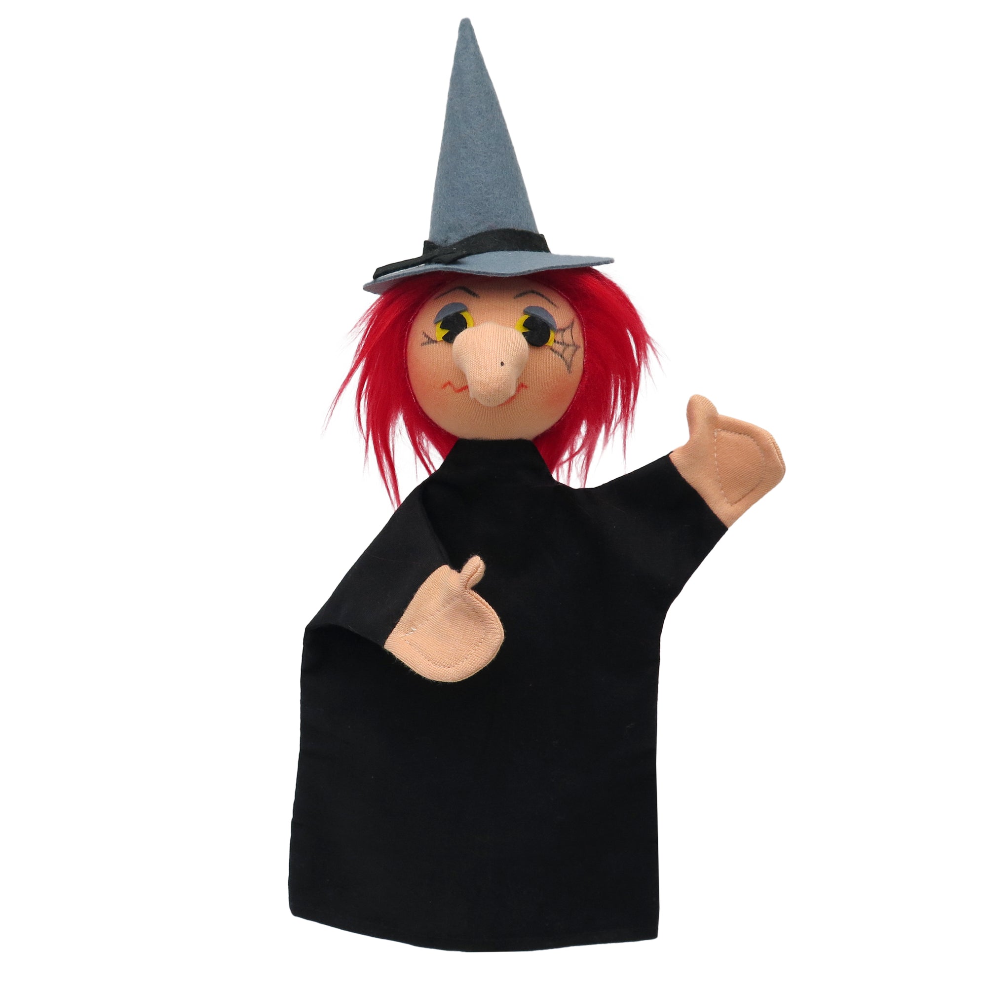Handpuppe Schwarze Hexe 35 cm, 22163A