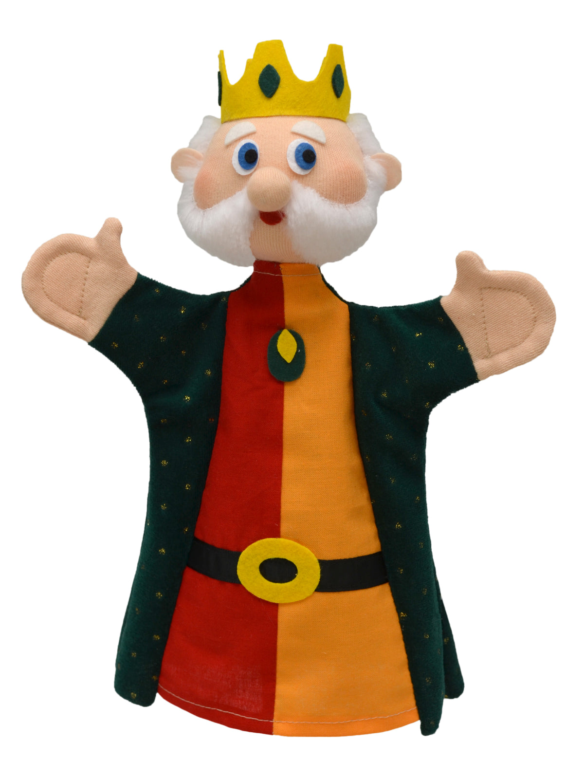 Hand Puppet King 29 cm, Multicolour Hand Puppet - Pintado & Lacado