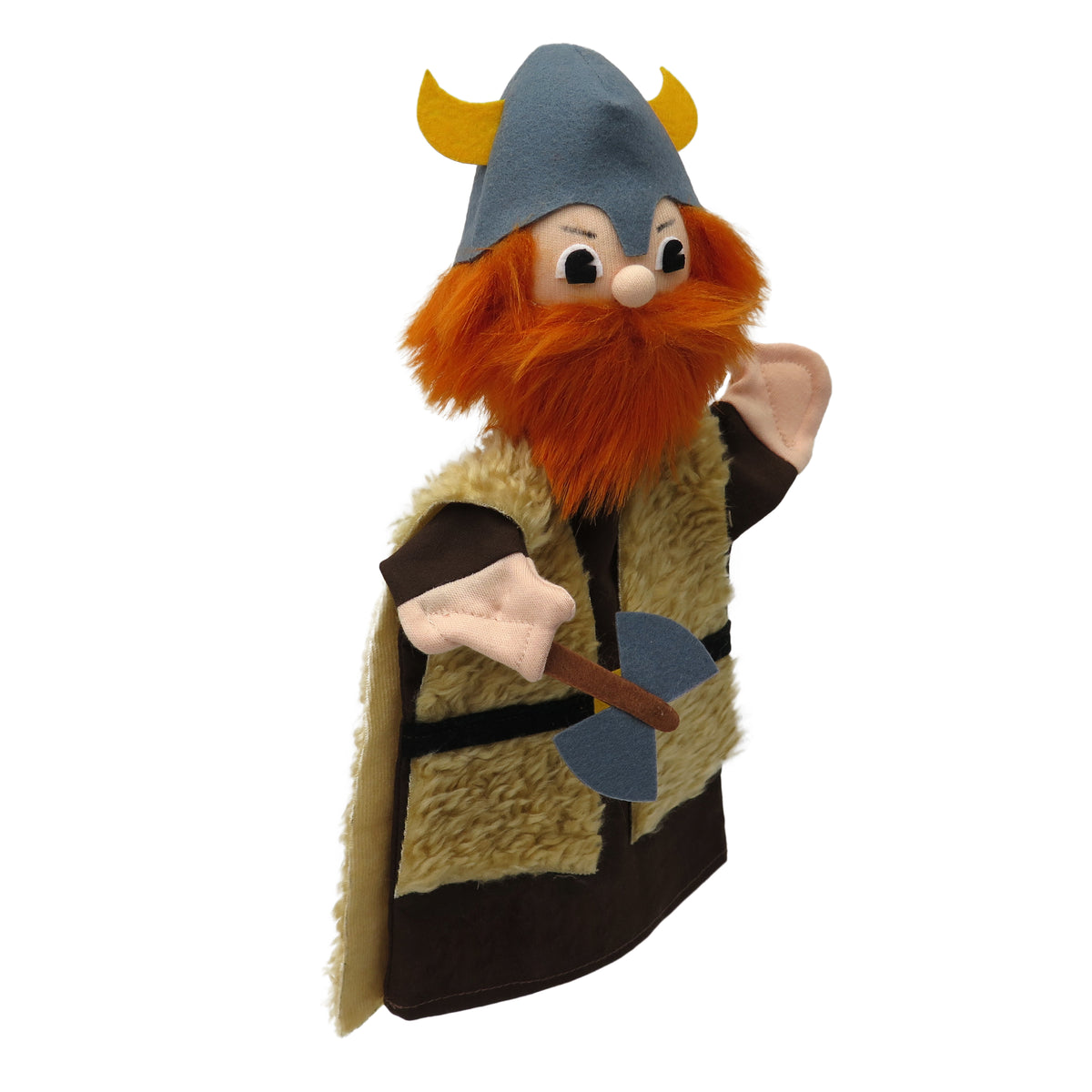 Hand Puppet Viking 30 cm, Multicolour Hand Puppet - Pintado & Lacado