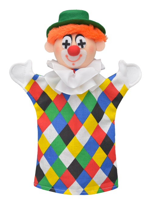 Hand Puppet Clown 28 cm, Multicolour Hand Puppet - Pintado & Lacado