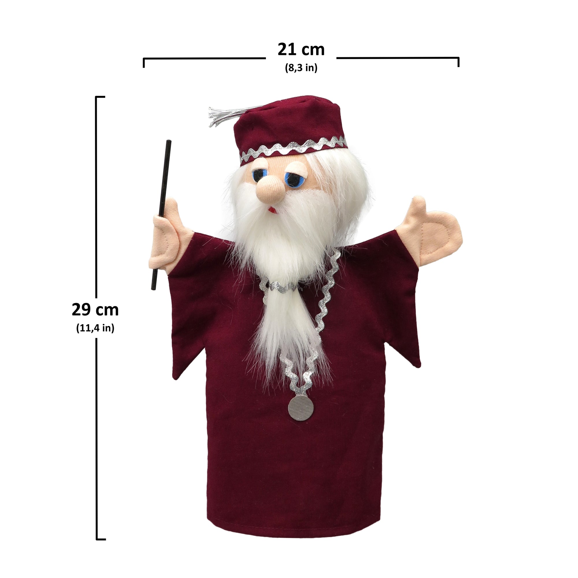 Maňásek na ruku Čaroděj 29 cm