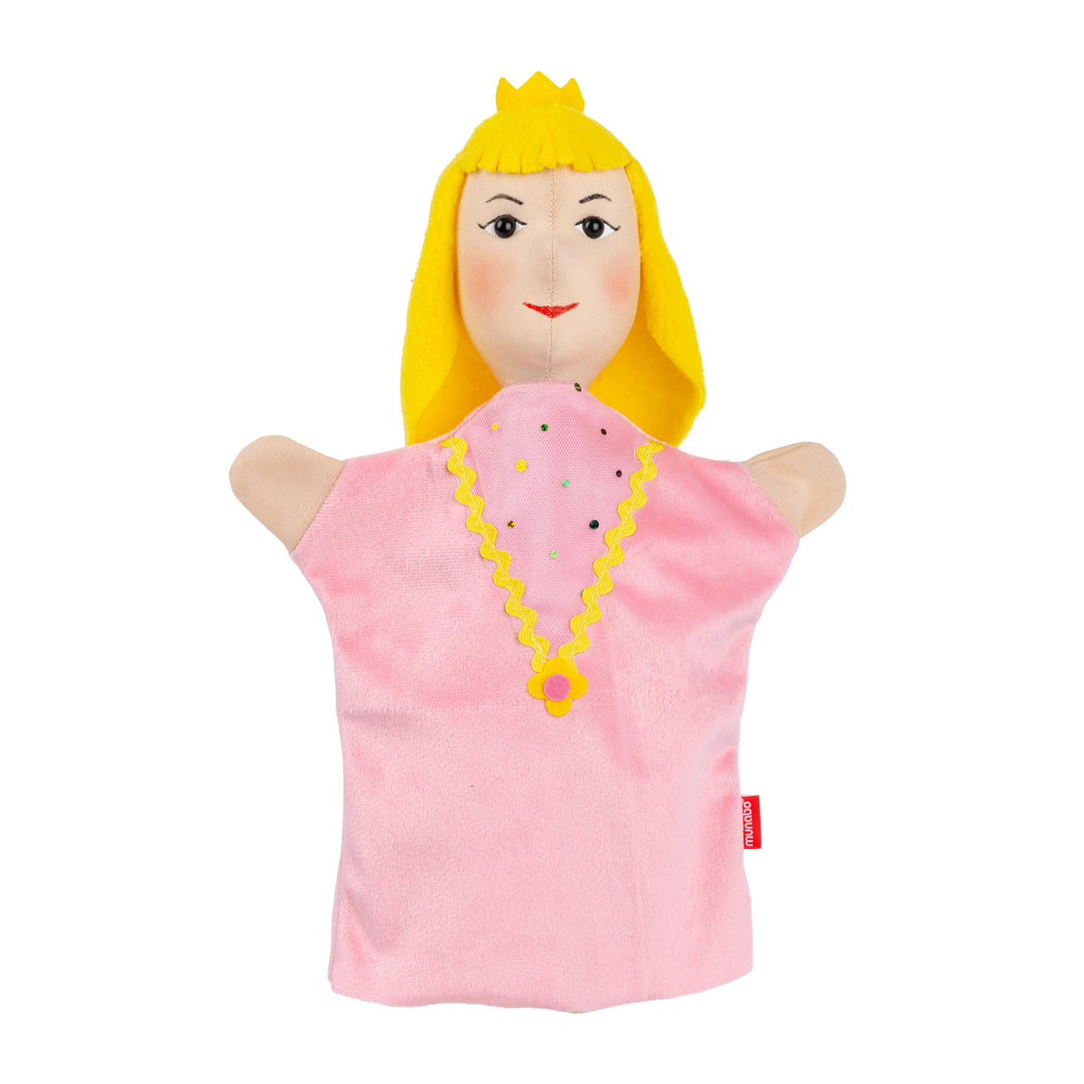 Hand Puppet Princess ART 33 cm, Pink Hand Puppet - Pintado & Lacado