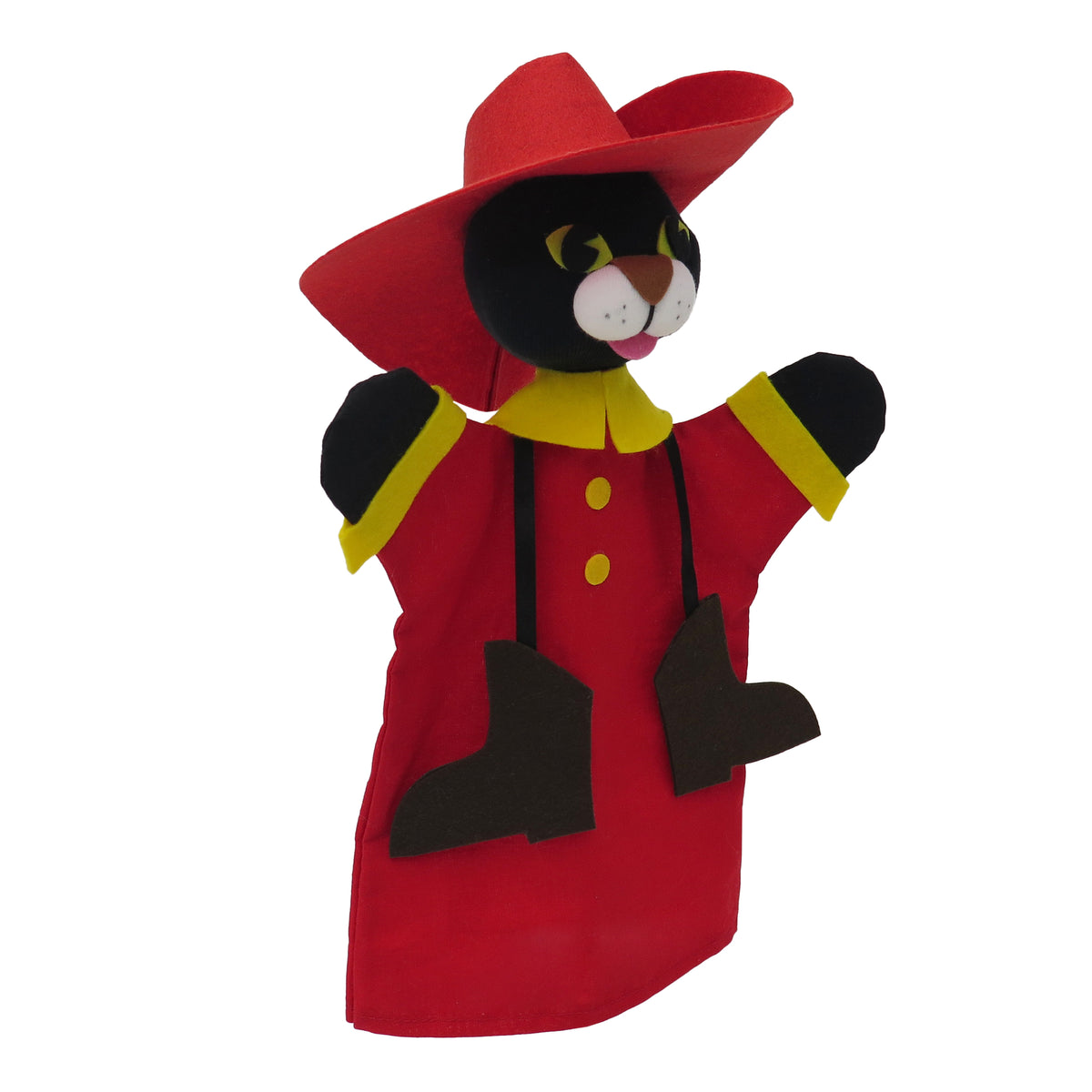Hand Puppet Puss in Boots 30 cm, Multicolour Hand Puppet - Pintado & Lacado