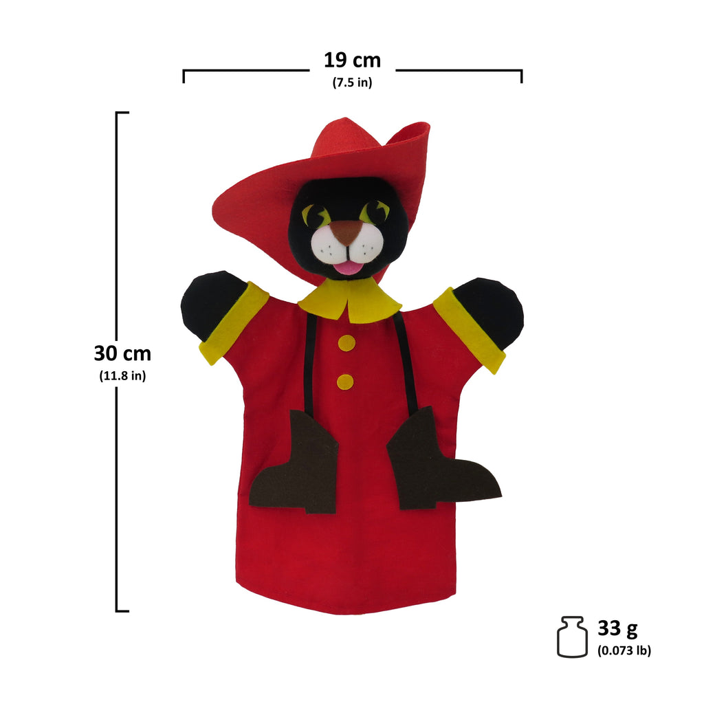 Maňásek na ruku Kocour v botách 30 cm