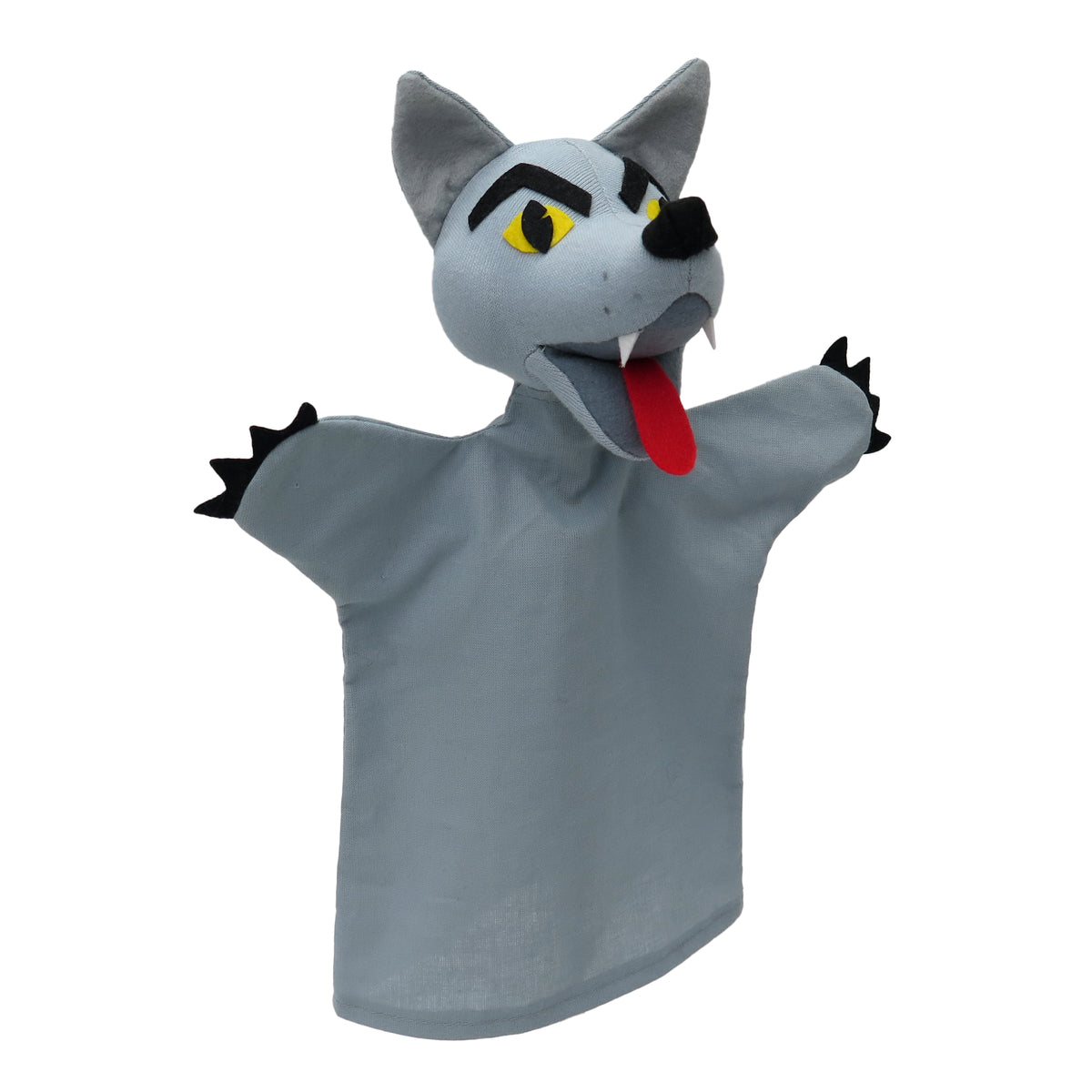 Hand Puppet Wolf 30 cm, Grey
