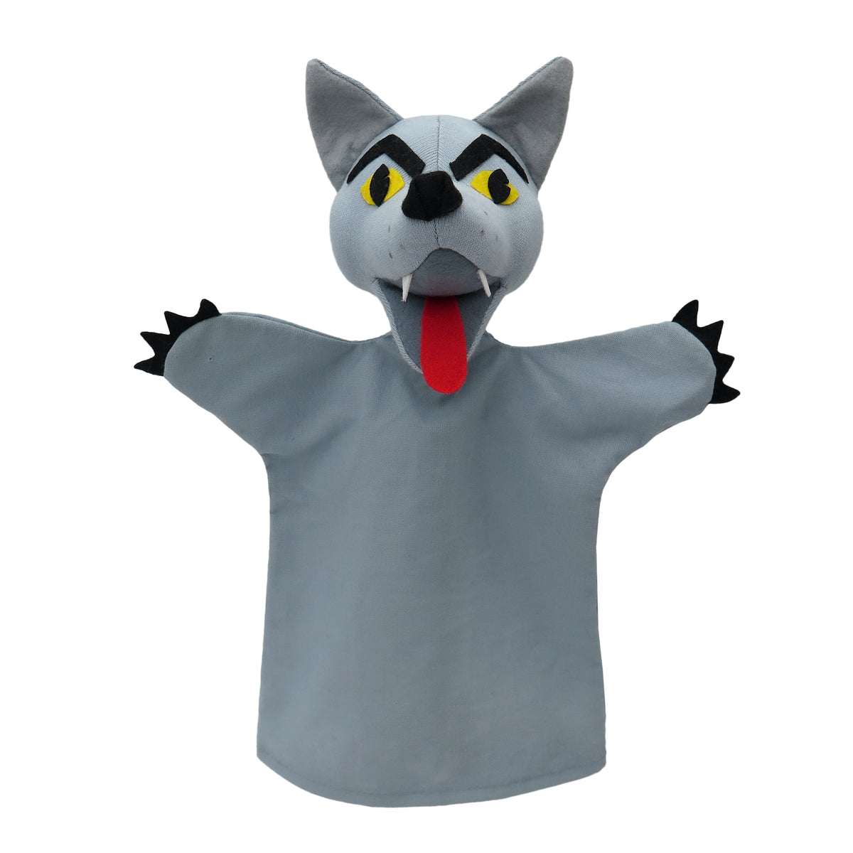 Hand Puppet Wolf 30 cm, Grey