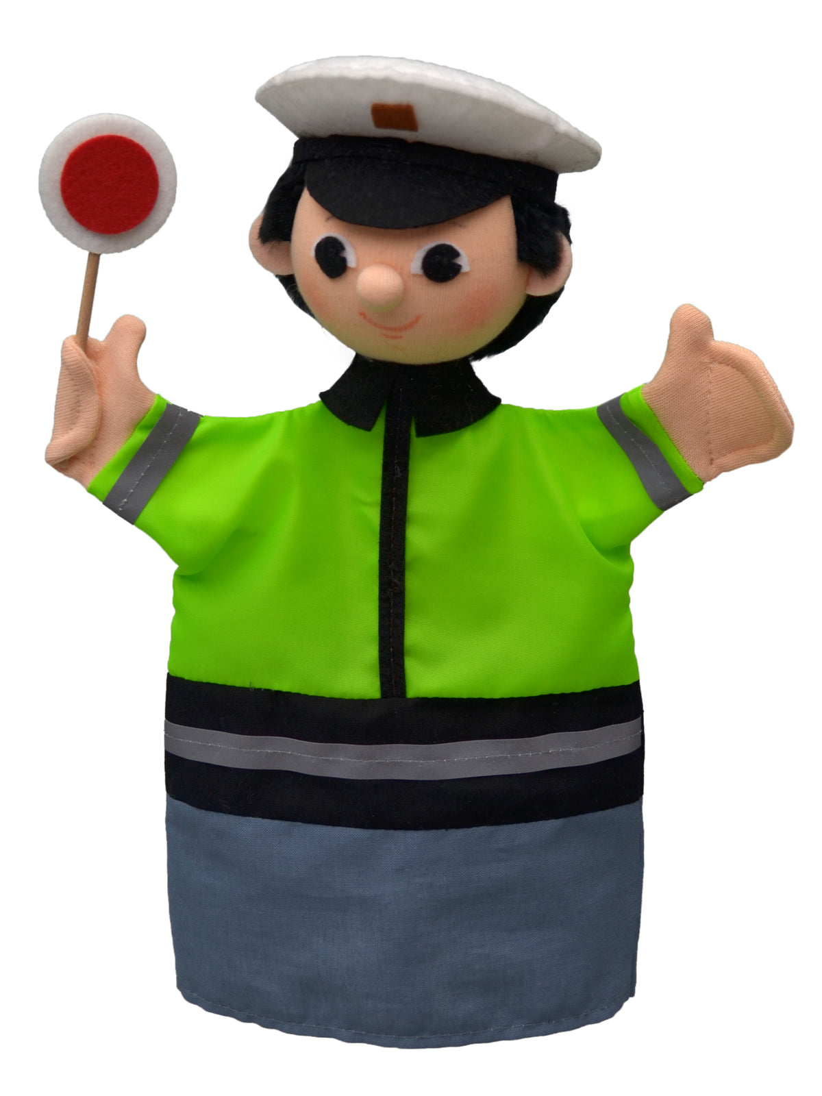 Hand Puppet Policeman 27 cm, Multicolour Hand Puppet - Pintado & Lacado