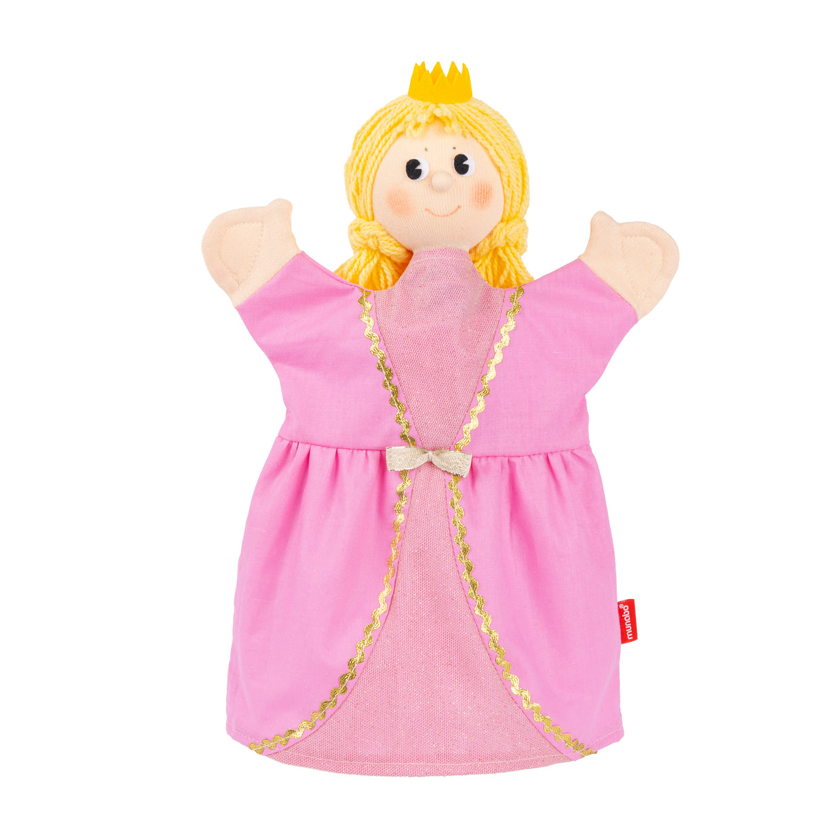 Hand Puppet Princess Adélka 29 cm, Pink Hand Puppet - Pintado & Lacado