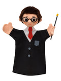Hand Puppet Magician Wizard 27 cm, Multicolour Hand Puppet - Pintado & Lacado