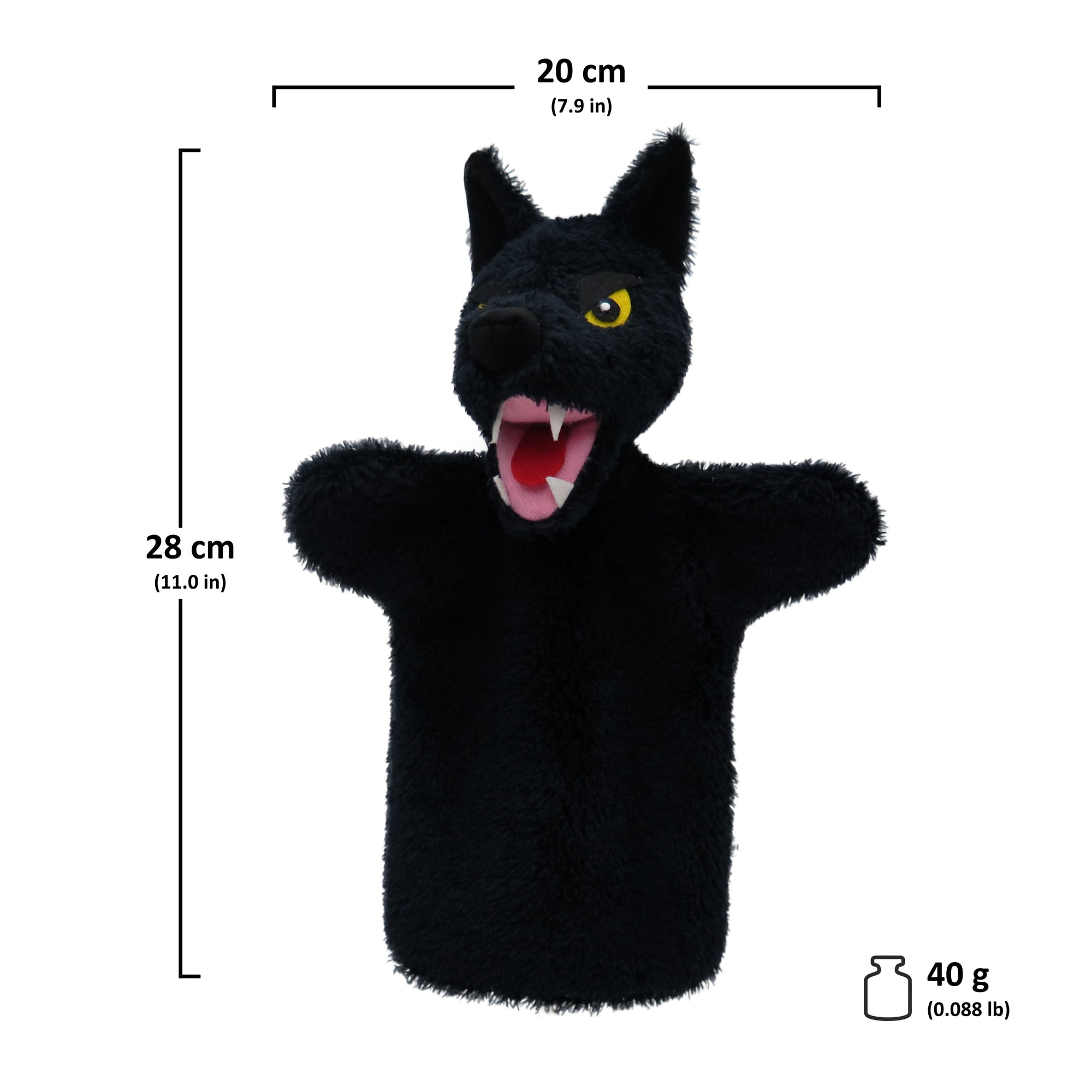 Maňásek na ruku Vlk 28 cm