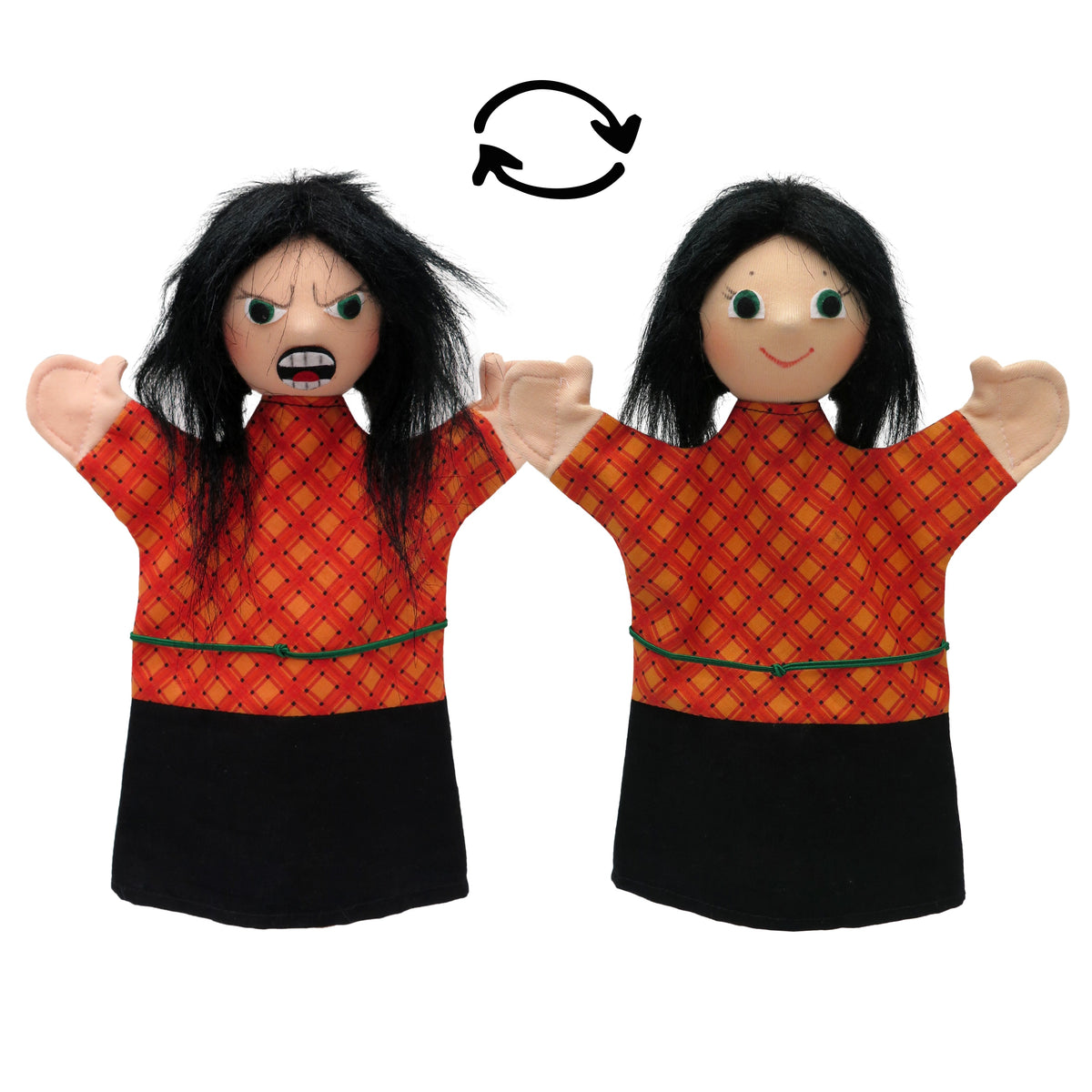 Hand Puppet Evil Mom 27 cm, Multicolour Hand Puppet - Pintado & Lacado