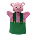 Hand Puppet Pig 26 cm, Green Hand Puppet - Pintado & Lacado