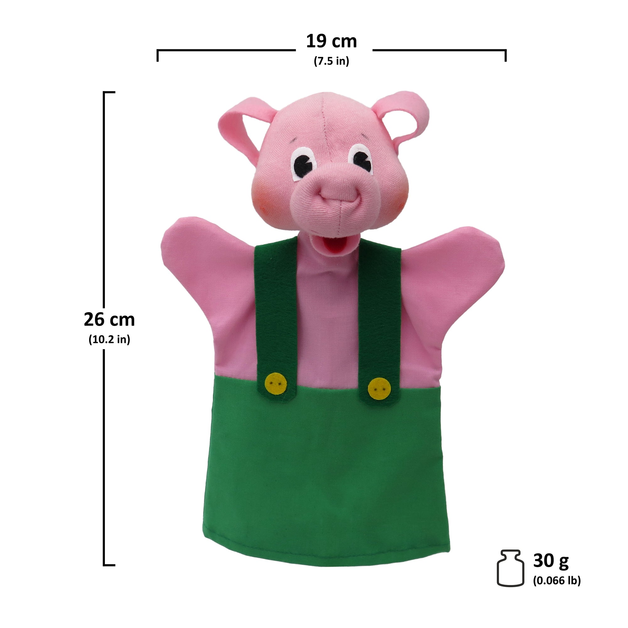 Maňásek na ruku Prasátko 26 cm