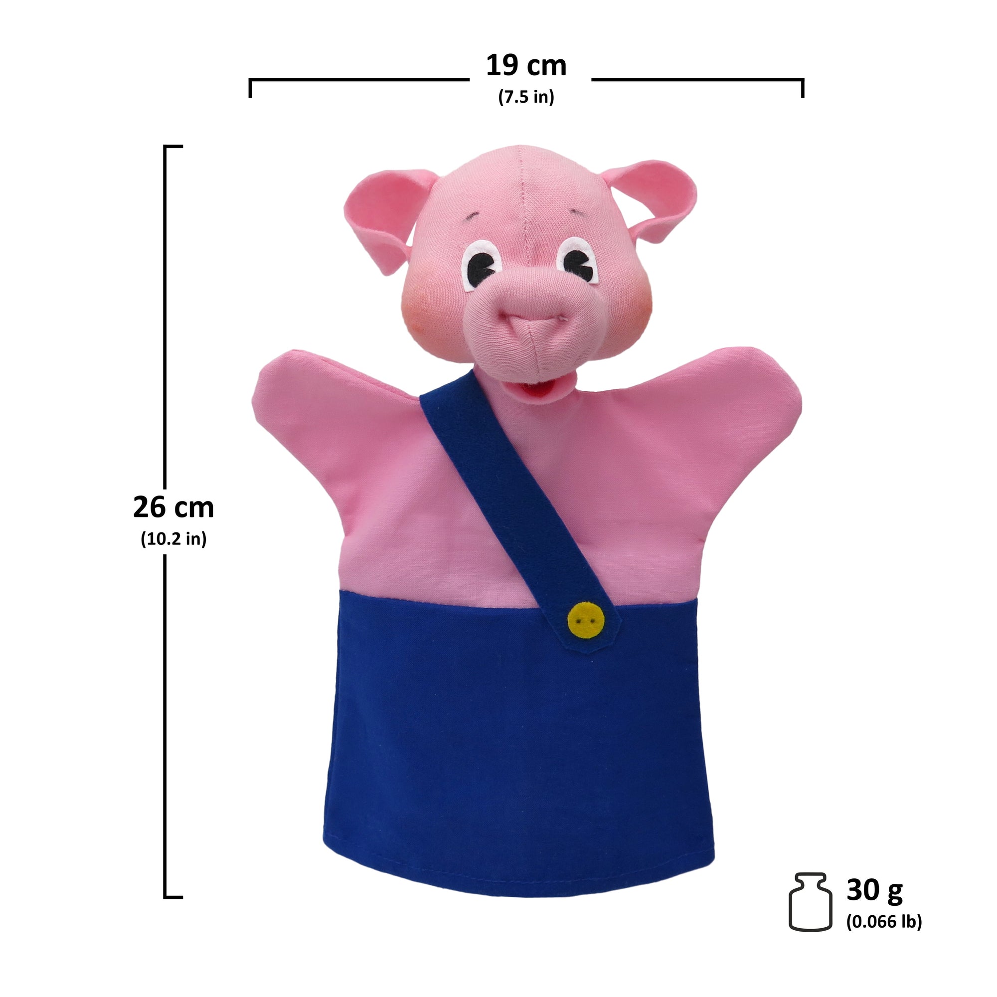 Maňásek na ruku Prasátko 26 cm