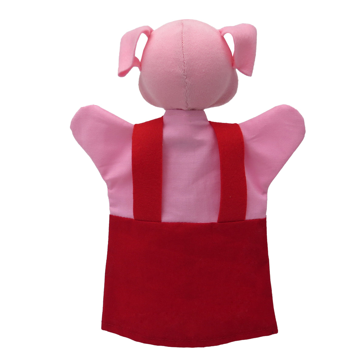 Hand Puppet Pig 26 cm, Red Hand Puppet - Pintado & Lacado