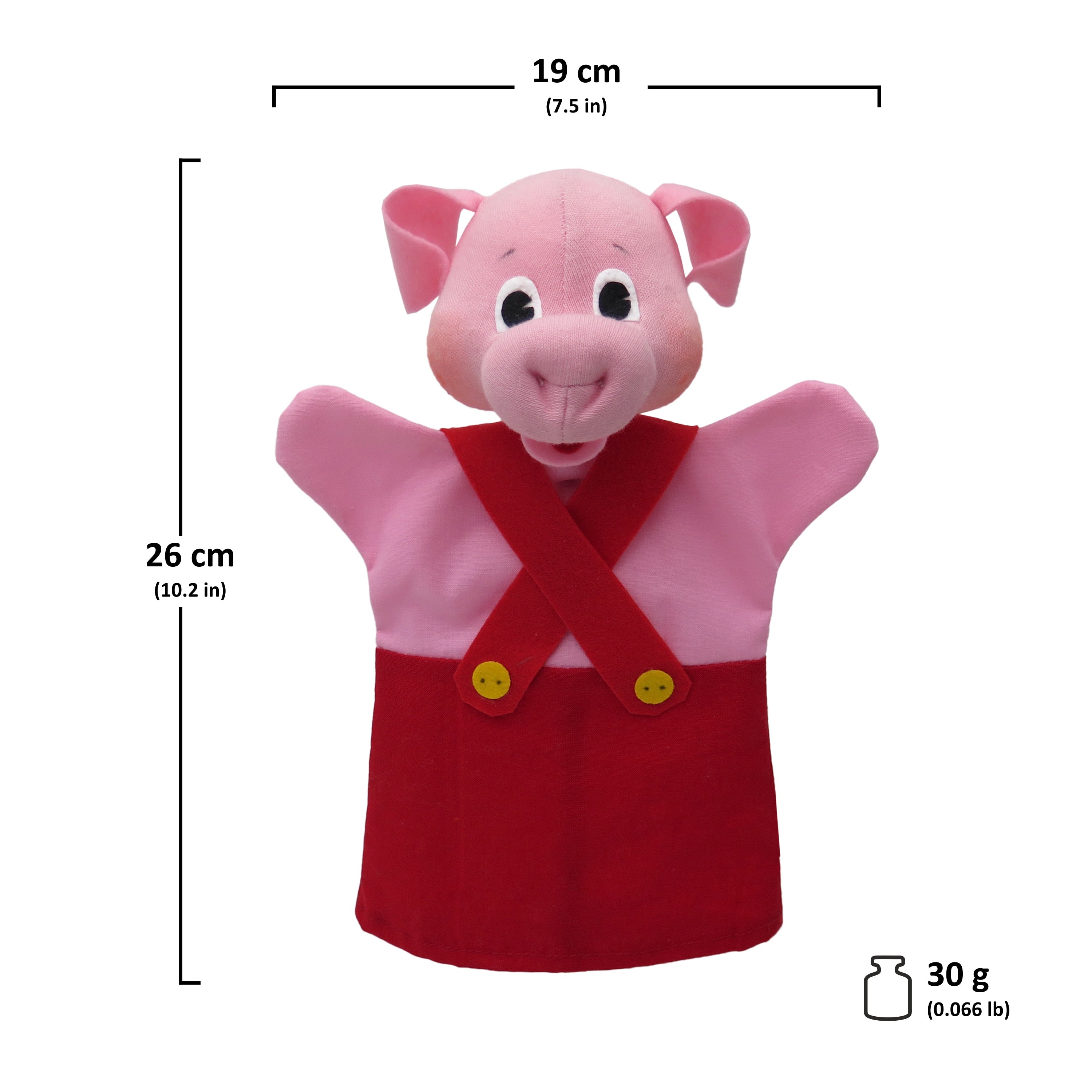 Handpuppe Schwein 26 cm, 22653B