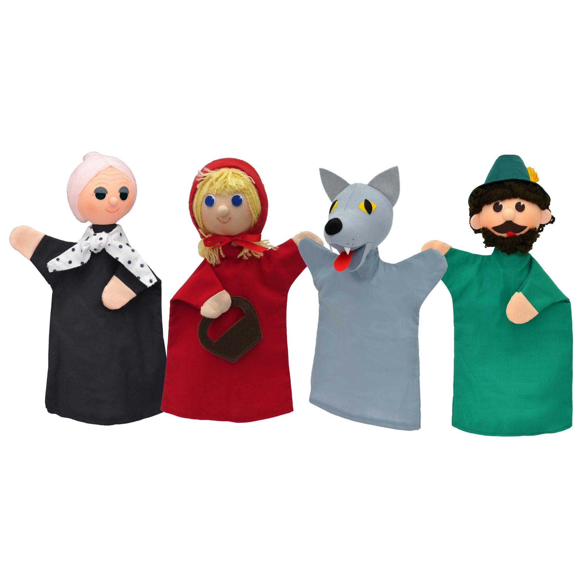 4er Set Handpuppen Rotkäppchen 18,5 cm, 22757S