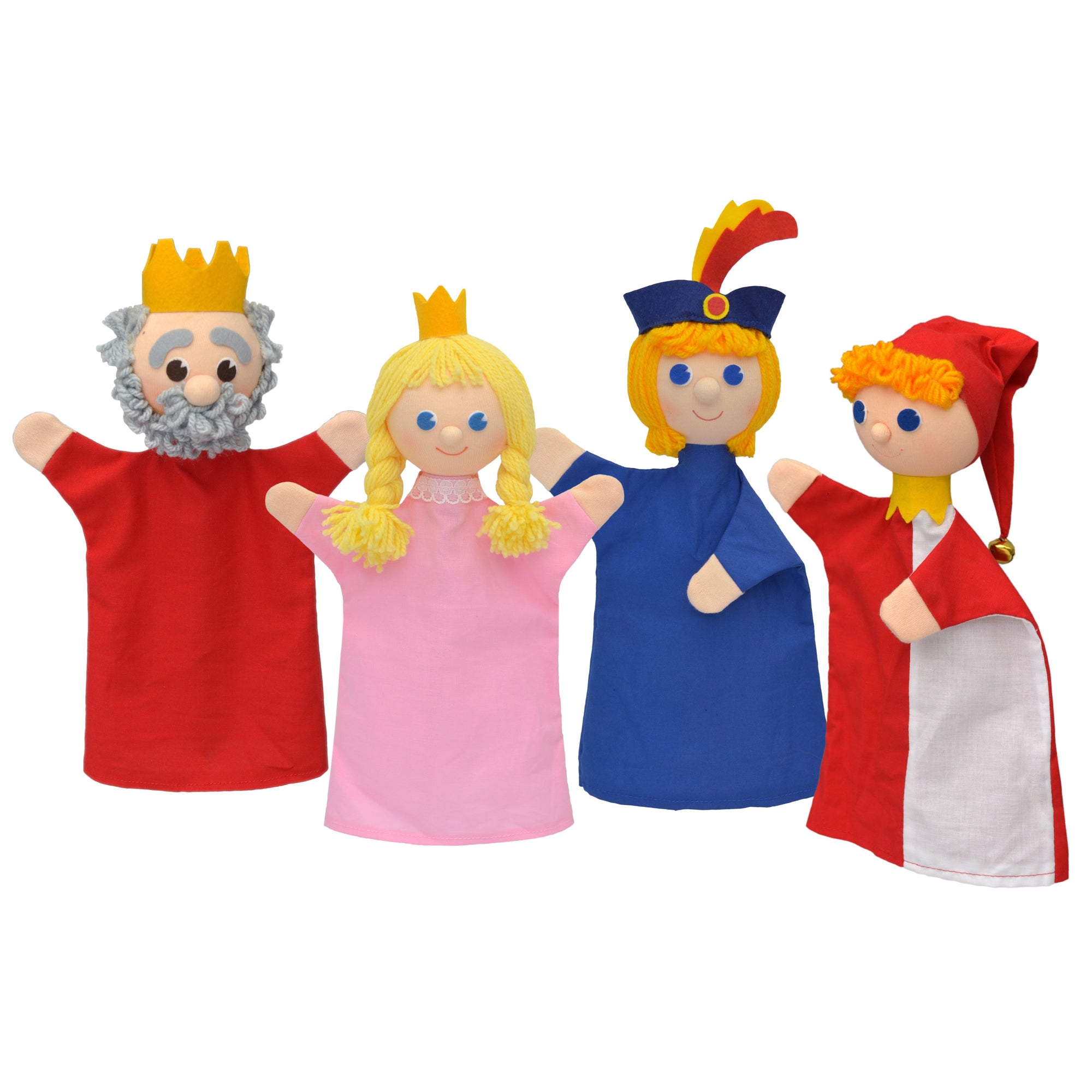 4er Set Handpuppen Königliche Familie 18,5 cm, 22759P