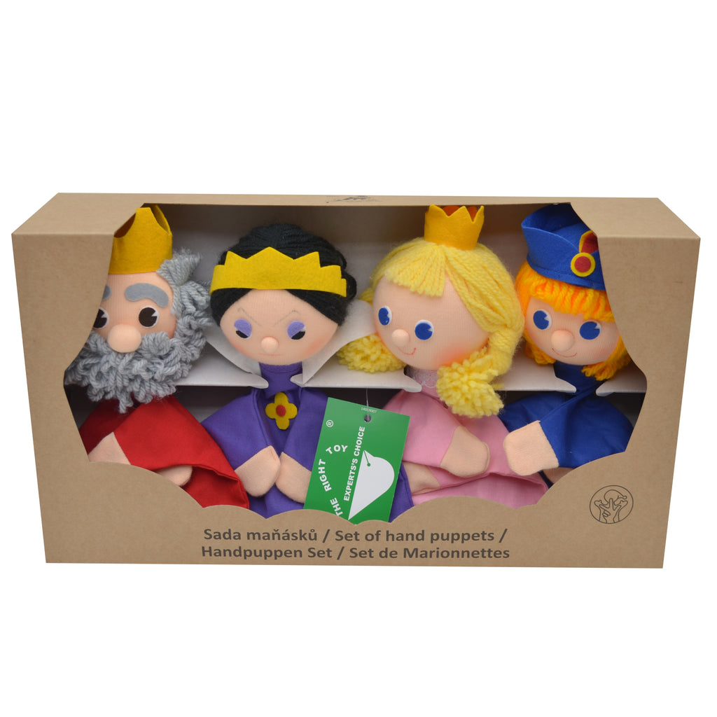 4er Set Handpuppen Königliche Familie 18,5 cm, 22787B