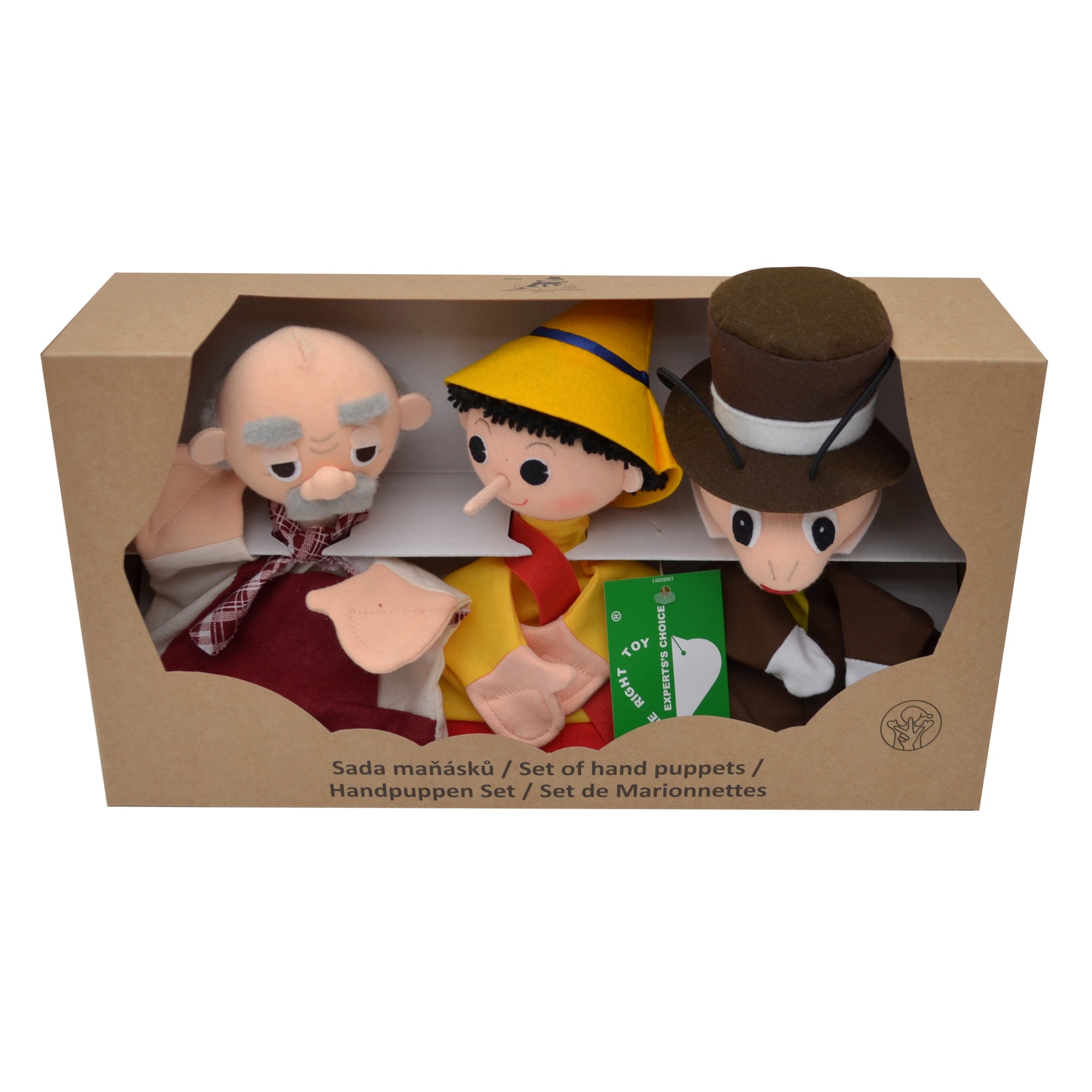 Sada Maňásků na ruku Pinocchio 3 ks 18,5 cm