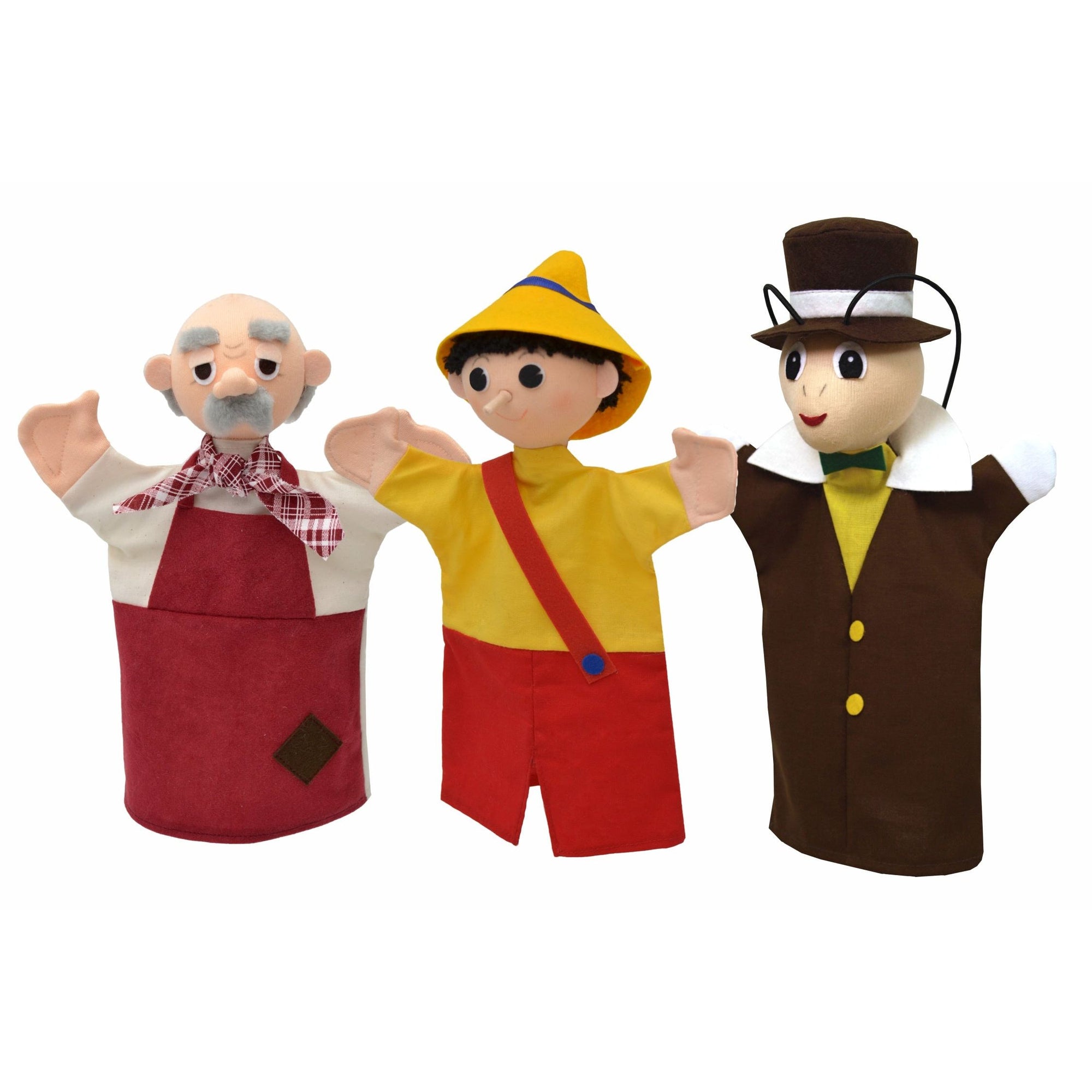 Sada Maňásků na ruku Pinocchio 3 ks 18,5 cm