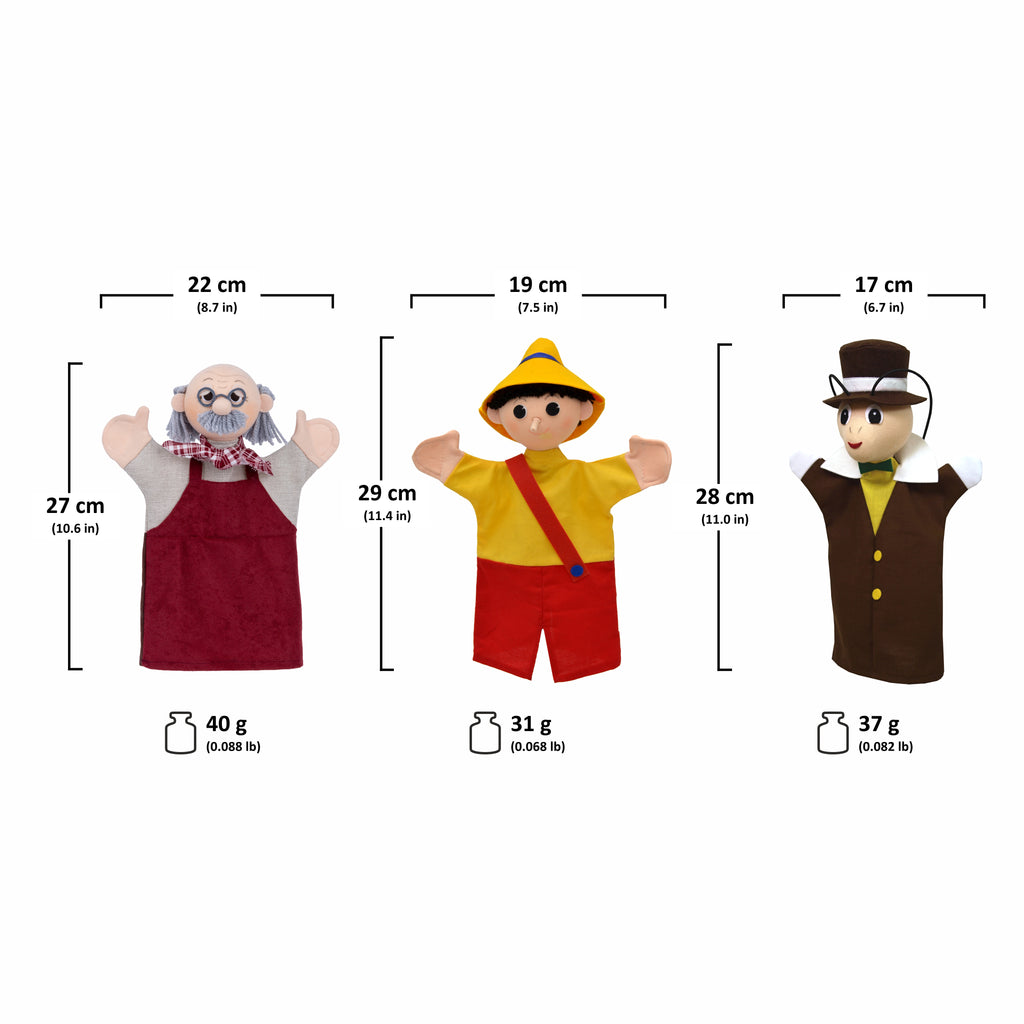 Set of Hand Puppets Boy with the Long Nose