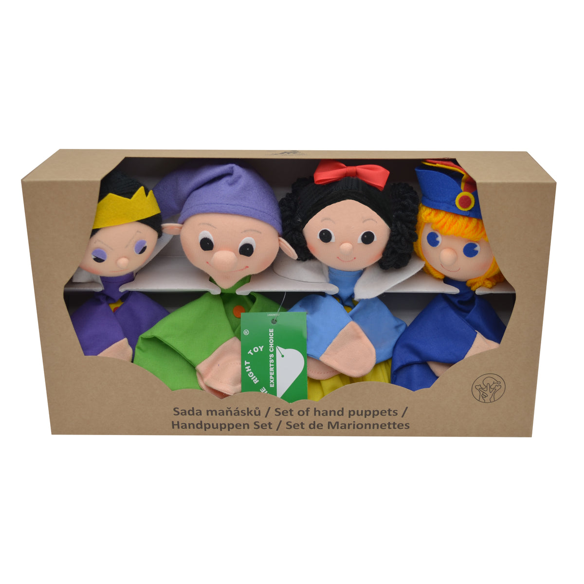 Set of Hand Puppets Snow White 18,5 cm, Multicolour Set of Hand Puppets - Pintado & Lacado