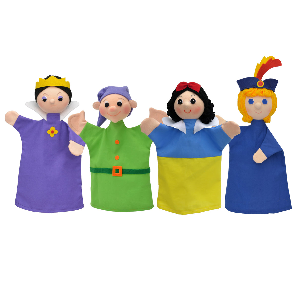 Set of Hand Puppets Snow White 18,5 cm, Multicolour Set of Hand Puppets - Pintado & Lacado