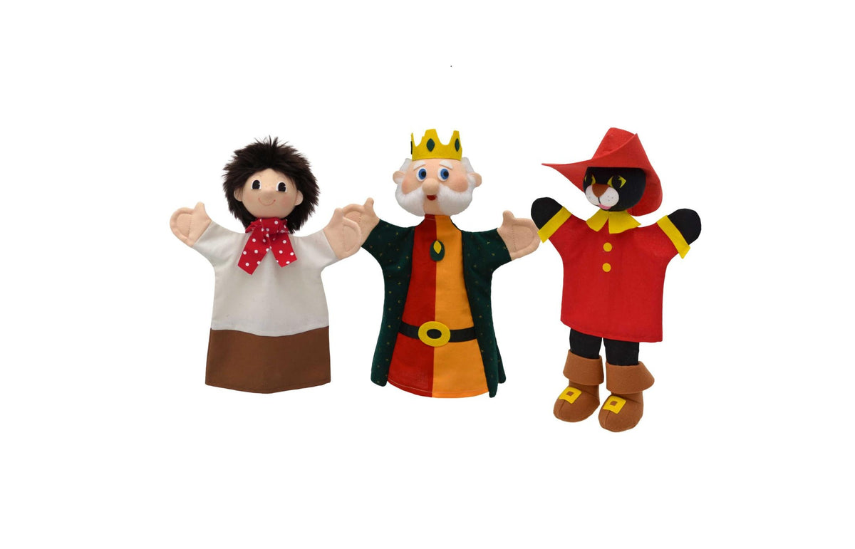 Set of Hand Puppets Puss in Boots 34 cm, Multicolour