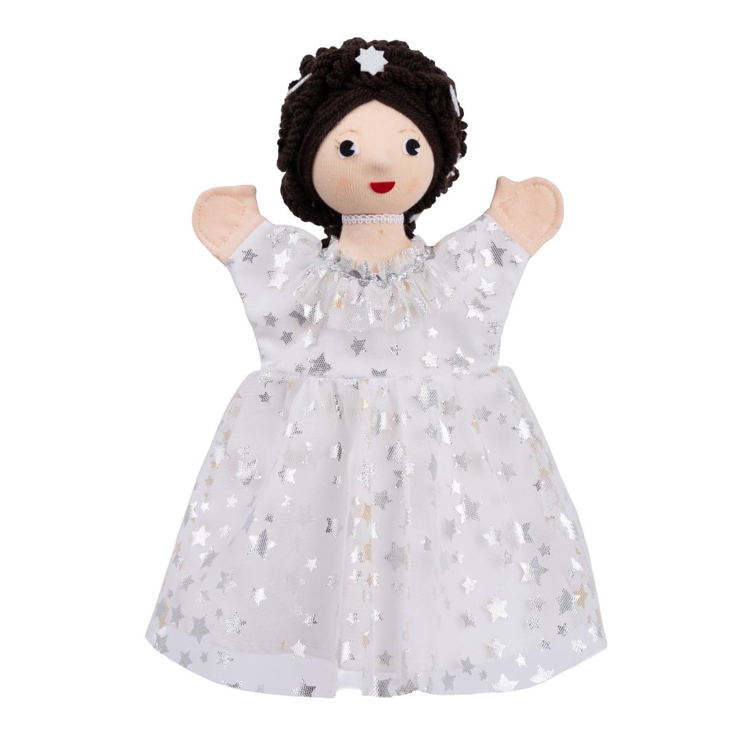 Hand Puppet Empress Sissi 32 cm, White Hand Puppet - Pintado & Lacado