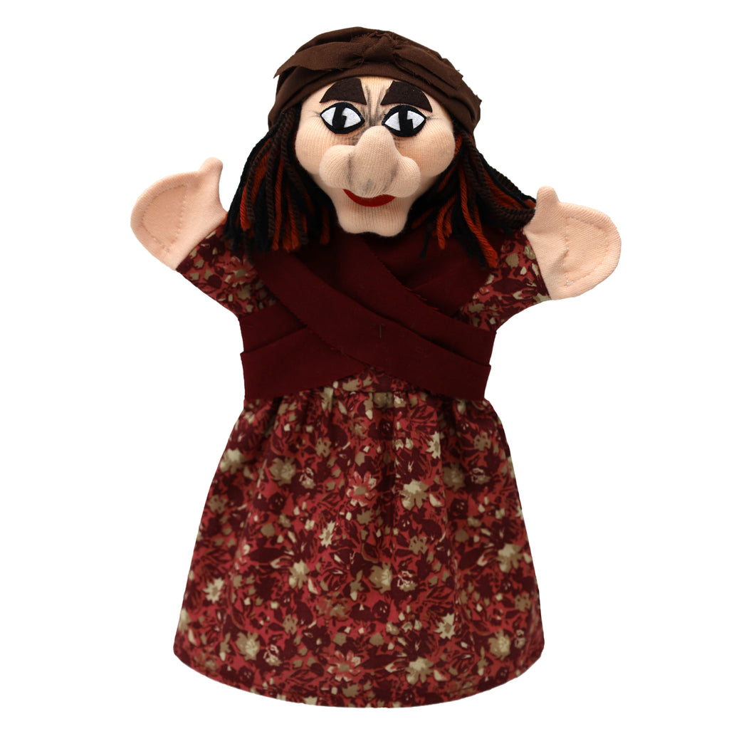 Hand Puppet Witch 28 cm, Multicolour