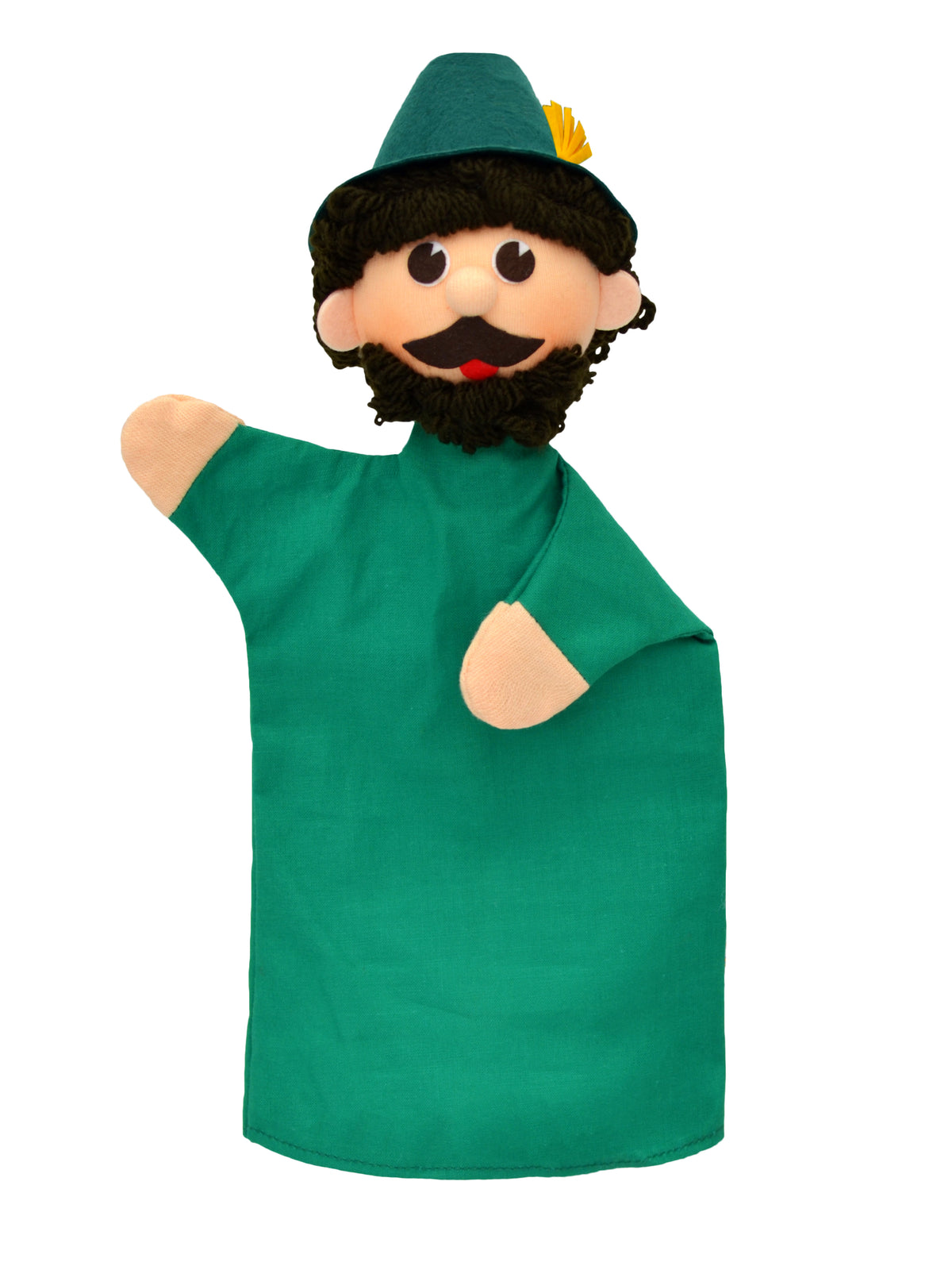 Hand Puppet Hunter (The Little Red Riding Hood) 28 cm, Multicolour Hand Puppet - Pintado & Lacado
