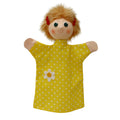 Hand Puppet Girl 28 cm, Yellow