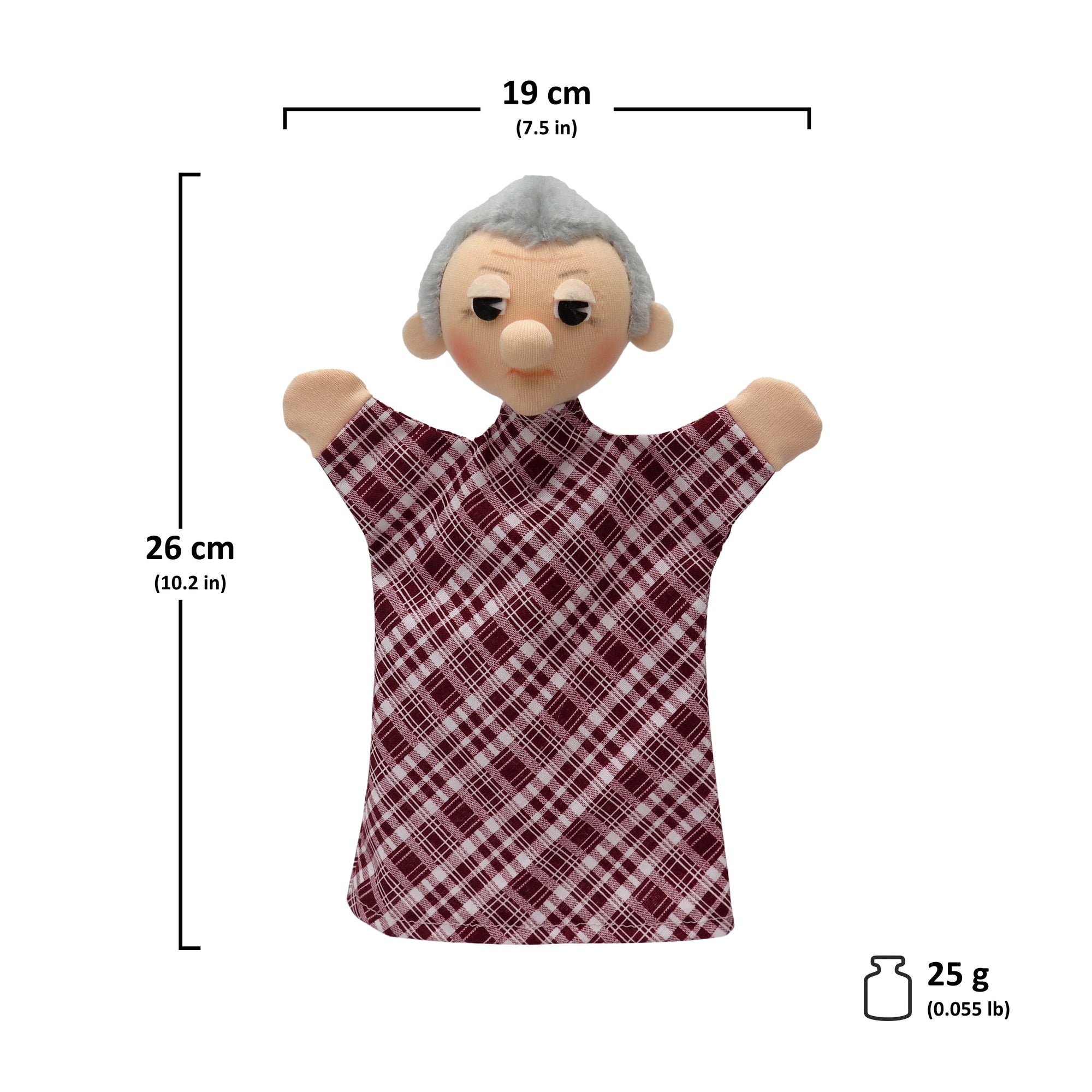 Maňásek na ruku Děda 26 cm